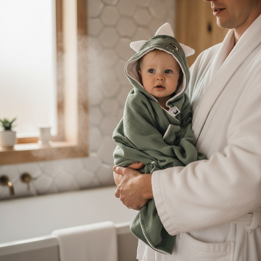 Cape de bain bébé dinosaure