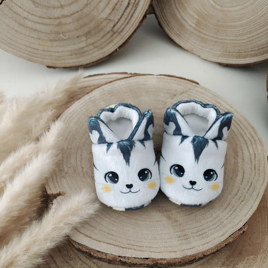 chaussons bébé chat