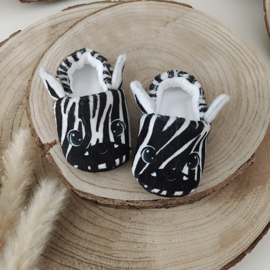 chaussons bébé zèbre
