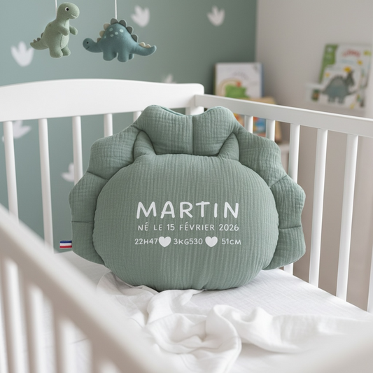 Coussin naissance dinosaure
