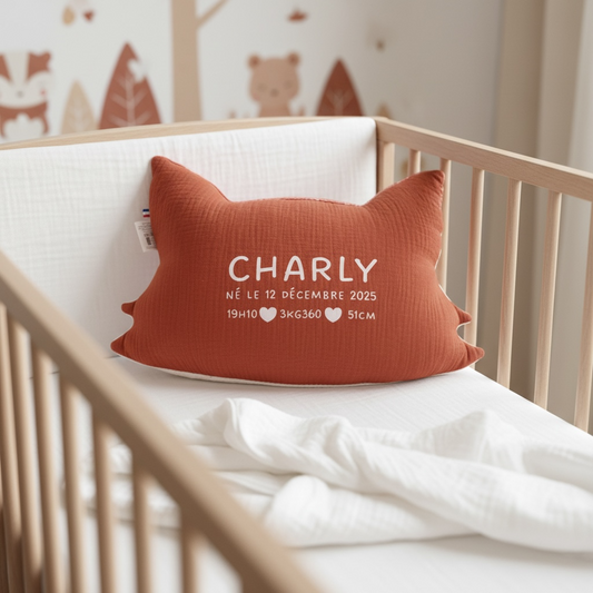 Coussin naissance renard