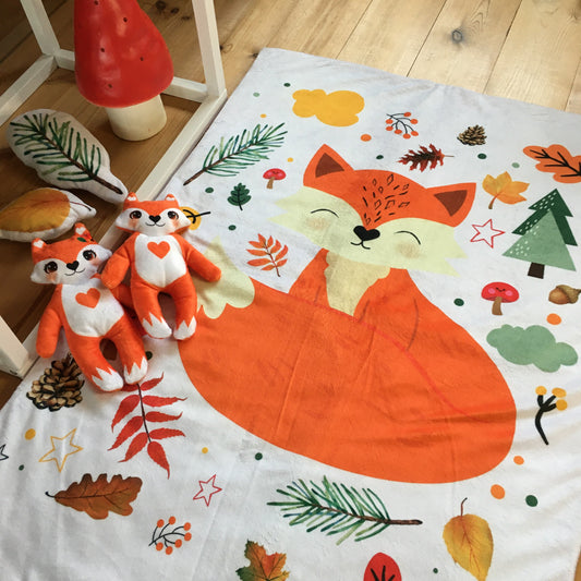 couverture bébé thème renard