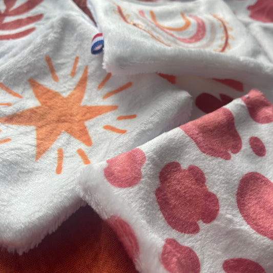 Lingettes lavables bébé – thème bohème