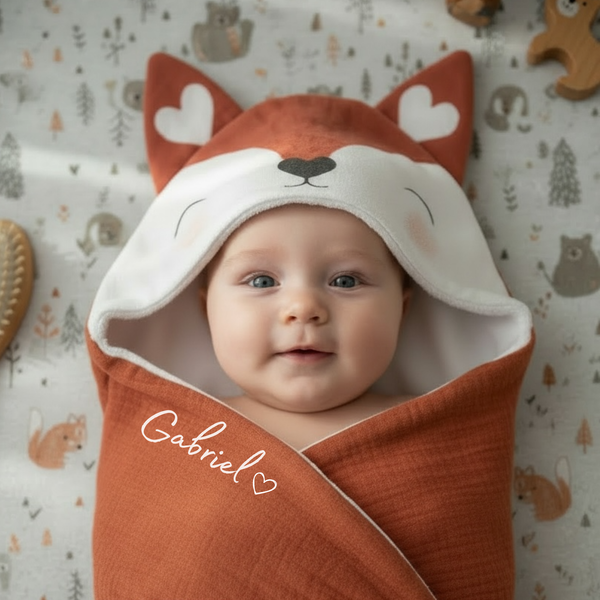 Cape de bain bébé personnalisée