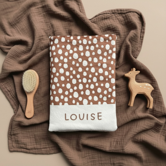 Protège carnet de santé bébé biche