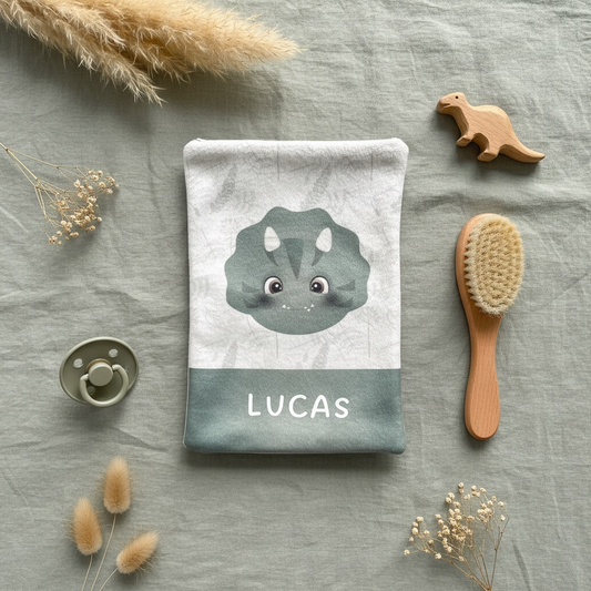 Protège carnet de santé bébé dinosaure