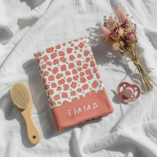 Protège carnet de santé bébé léopard