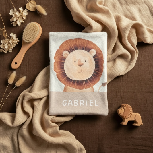 Protège carnet de santé bébé lion