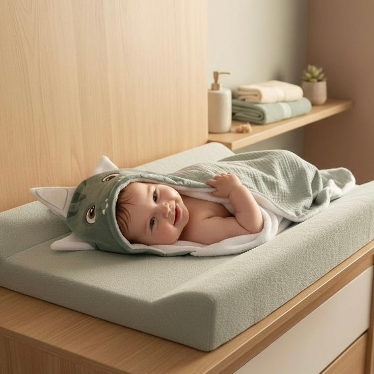 Cape de bain bébé dinosaure