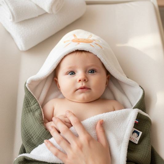 Cape de bain bébé petit soleil