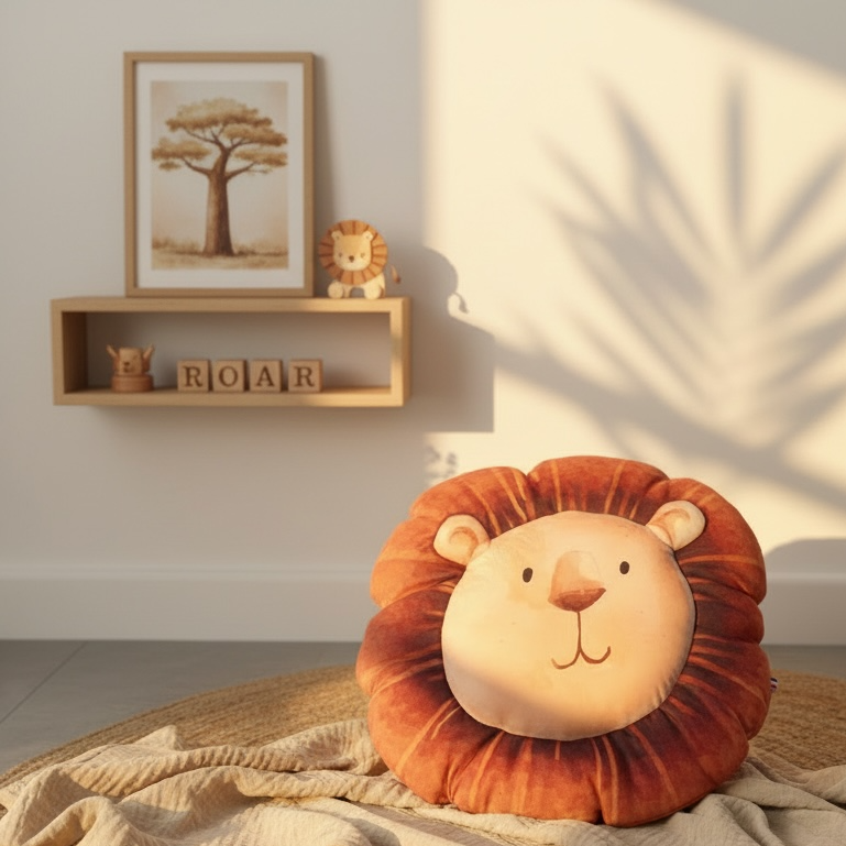 Coussin naissance lion