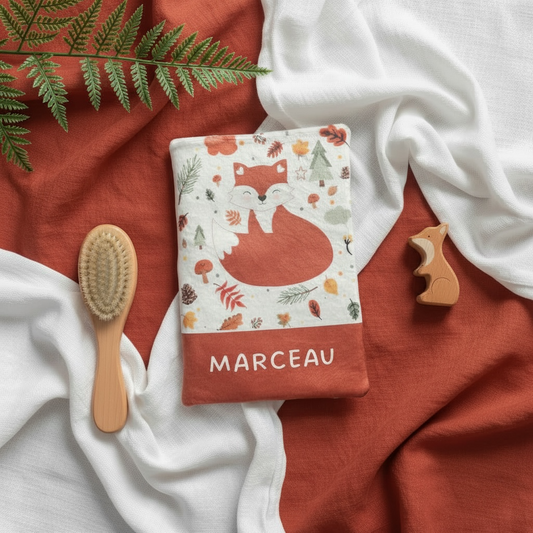 Protège carnet de santé bébé renard